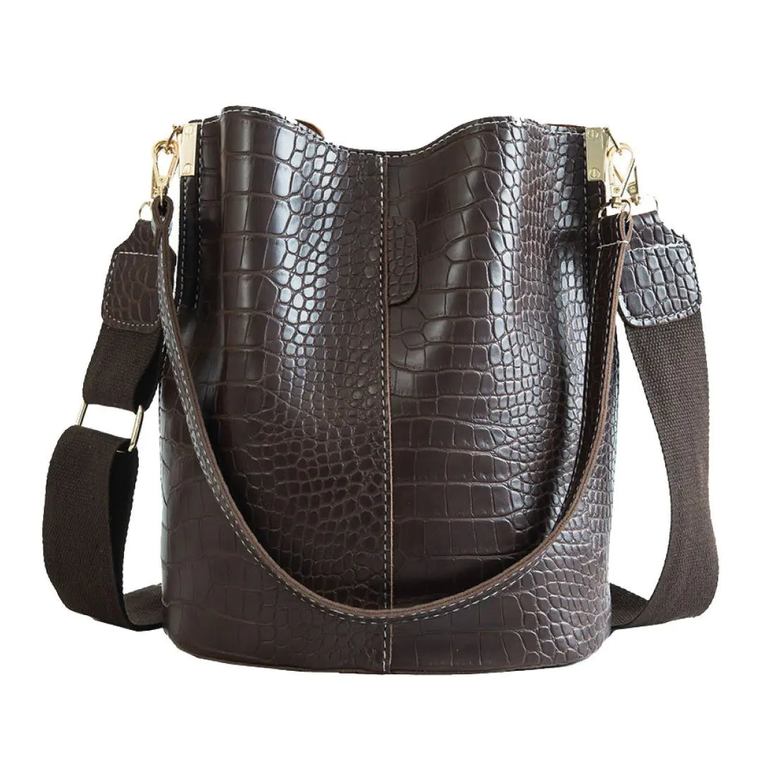 Blake Shoulder Bag -Chocolate Croc